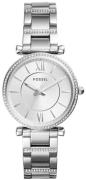 Fossil Dameur ES4341 Carlie Sølvfarvet/Stål Ø35 mm
