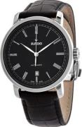 Rado Herreur R14806156 Diamaster Sort/Læder Ø41 mm
