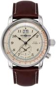 Zeppelin Herreur 86445 Los Angeles Beige/Læder Ø42 mm