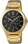 Casio Herreur MTP-V300G-1AUDF Classic Sort/Gul guldtonet stål Ø41.5