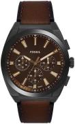 Fossil Herreur FS6108 Everett Brun/Læder Ø44 mm