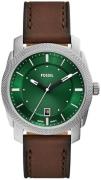Fossil Herreur FS6085 Machine Grøn/Læder Ø42 mm