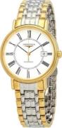 Longines Herreur L4.922.2.11.7 Presence Hvid/Gul guldtonet stål Ø40