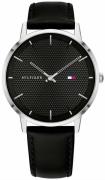 Tommy Hilfiger Herreur 1791651 Sort/Læder Ø41 mm