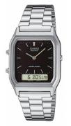 Casio Herreur AQ-230A-1DMQYES Collection Sort/Stål 38.8x27.8 mm
