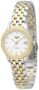 Longines Dameur L4.274.3.22.7 Grande Classique Hvid/Gul guldtonet