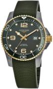Longines Herreur L3.781.3.06.9 HydroConquest Grøn/Gummi Ø41 mm