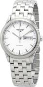 Longines Herreur L4.899.4.12.6 Flagship Hvid/Stål Ø38.5 mm