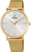 Festina Dameur F20476-1 Hvid/Gul guldtonet stål Ø38 mm