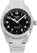 Longines L3.410.4.53.6 Spirit Sort/Stål Ø37 mm