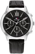 Tommy Hilfiger Herreur 1710527 Morrison Sort/Læder Ø44 mm