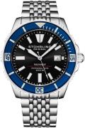 Stührling Original Herreur 1006.02 Radiance Sort/Stål Ø43 mm