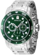Invicta Herreur 47559 Pro Diver Grøn/Stål Ø48 mm