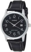 Casio Herreur MTP-V002L-1BUDF Classic Sort/Læder Ø37 mm