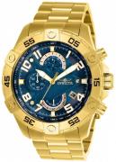 Invicta Herreur 26095 Blå/Gul guldtonet stål Ø48 mm