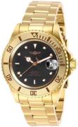 Invicta Herreur 28664 Pro Diver Sort/Gul guldtonet stål Ø40 mm