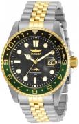 Invicta Herreur 30625 Sort/Gul guldtonet stål Ø43 mm