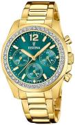 Festina Dameur F20609-6 Boyfriend Grøn/Gul guldtonet stål Ø38.1 mm