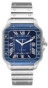 Cartier Dameur WSSA0048 Santos De Blå/Stål