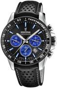 Festina Herreur F20561-6 Timeless Sort/Læder Ø45 mm