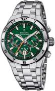 Festina Herreur F20670-2 Chrono Bike Grøn/Stål Ø44.5 mm