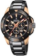 Festina Herreur F20645-1 Chrono Bike Sort/Stål Ø47 mm