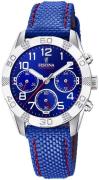 Festina Herreur F20346-2 Blå/Læder Ø36 mm