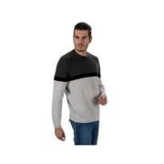 Tyk, Trikolore Rundhalset Sweater