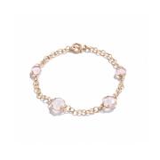 Rocca Quartz Rosa Armbånd - Capri Stil