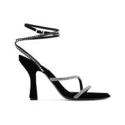 Giglio Velvet heeled sandals