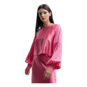 Ida silk blouse pink