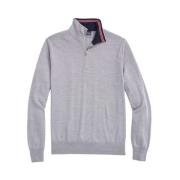 Merino halv-zip strik sweater