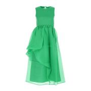 Grøn bomuldsblanding kjole