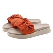 Orange Ruffled Band Sliders