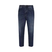 Slim-Fit Mørkeblå Jeans