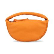 Orange Læder Baby Cush Håndtaske