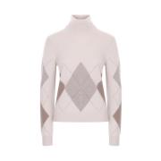 Elegant Argyle Cashmere Tr?je