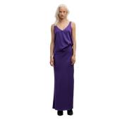 Hana long silk skirt violet