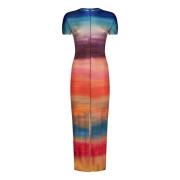 Statement Maxi Kjole med Dark Side of the Moon Striber