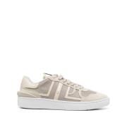 Mesh Sneakers med Beige Ruskind Detaljer