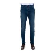 Stone Washed Slim-Fit Denim Jeans