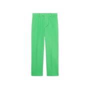 Grønne højtaljede bukser med lige ben