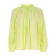Fluo Gul Polyester Bluse