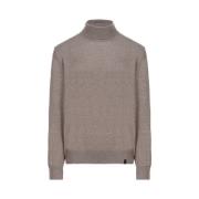 Grå Turtleneck Sweater i Shaved Wool