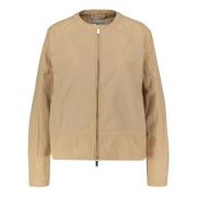 Beige City Light Bomber med snøre