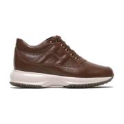 Brun Hammered Læder Interactive Sneakers