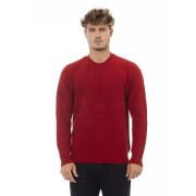 Rød Uld Crewneck Sweater