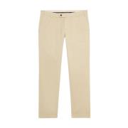 Naturfarvede Stretch-Chinos i Bomuld