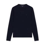 Marineblå Merinouldssweater