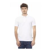 Hvid Broderet Polo Shirt